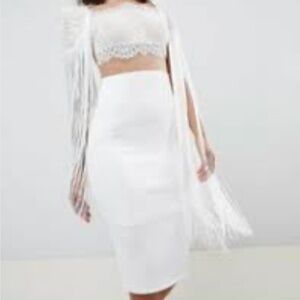 ASOS White Midi Dress – Size Small